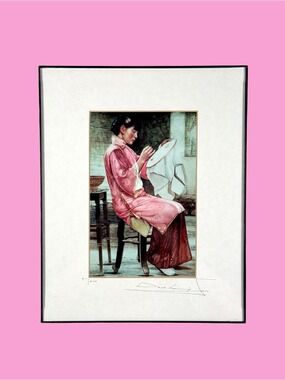 Dashuai Sun – Green Moonlight - Hand-Signed Limited Edition Lithograph– Framed